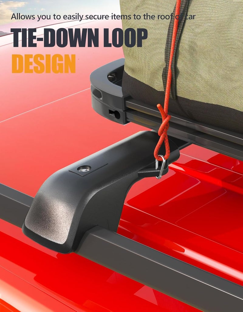 KINGGERI 300Lbs Lockable Roof Rack Cross Bars Compatible with Toyota Sienna 2021 2022 2023 2024 2025 2026, Anti-Theft Aluminum Roof Rails Crossbars Rooftop Cargo Basket Carrier Bag Luggage Rails - Image 5